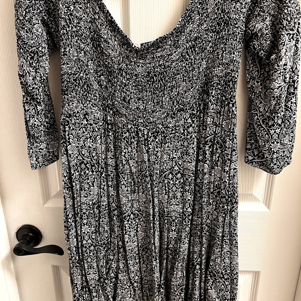 Torrid Ditzy Print Smock Bell Sleeve Dress